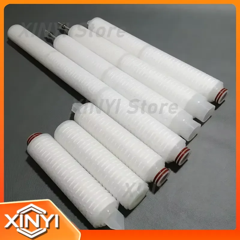 High Flow PP Pleated Cartridge Filter Element for Industrial Water Treatment 0.1 0.22 1 Micron 10 20 Inch