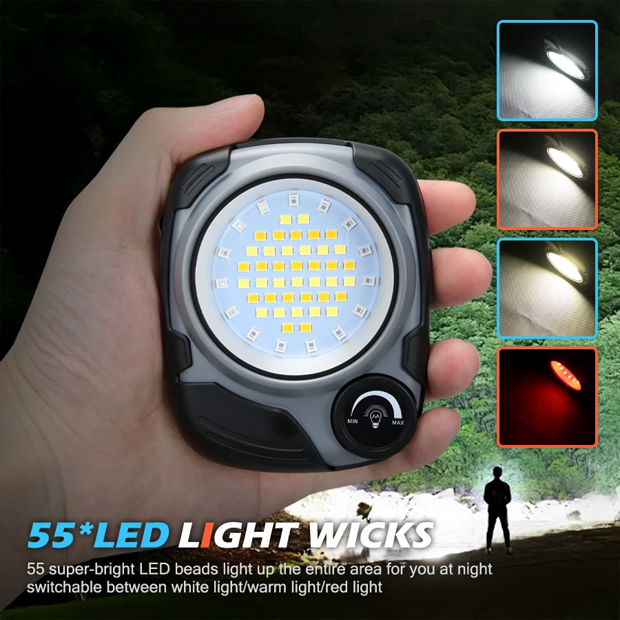 2000 MAH Super Bright EDC Keychain Flashlight Portable Rechargeable Mini Work Light Outdoor Camping Pocket Lamp with Magnet Hook