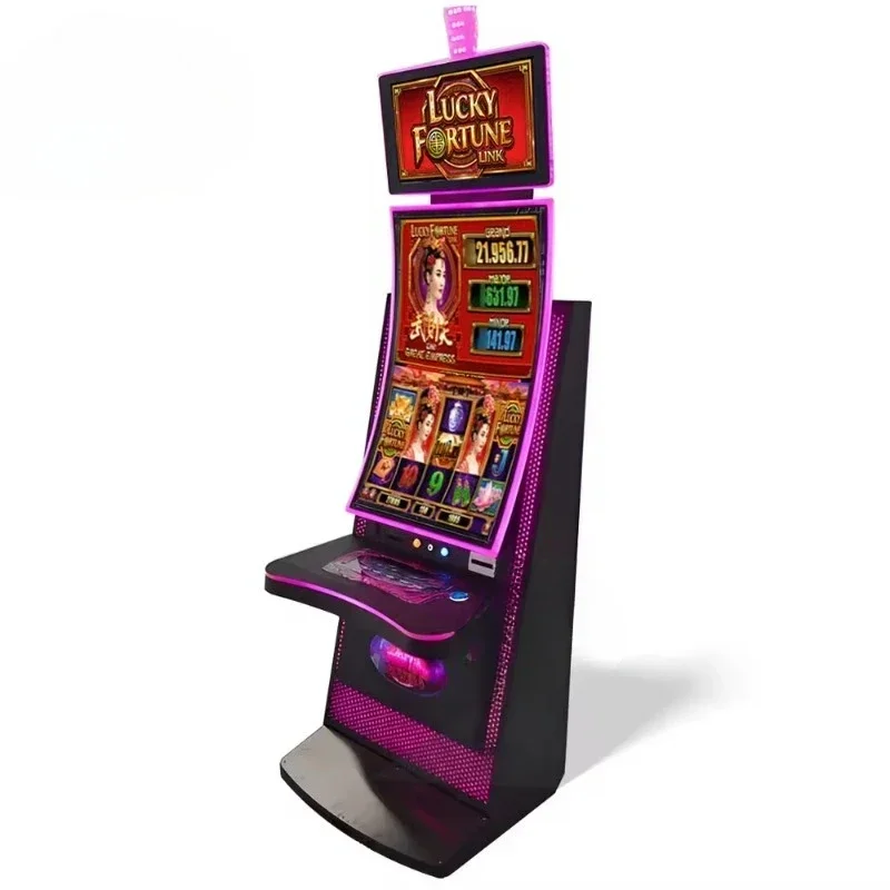 43 Inch Curved Touch Screen Vertical Arcade Skill Game Machine Metal Cabinet