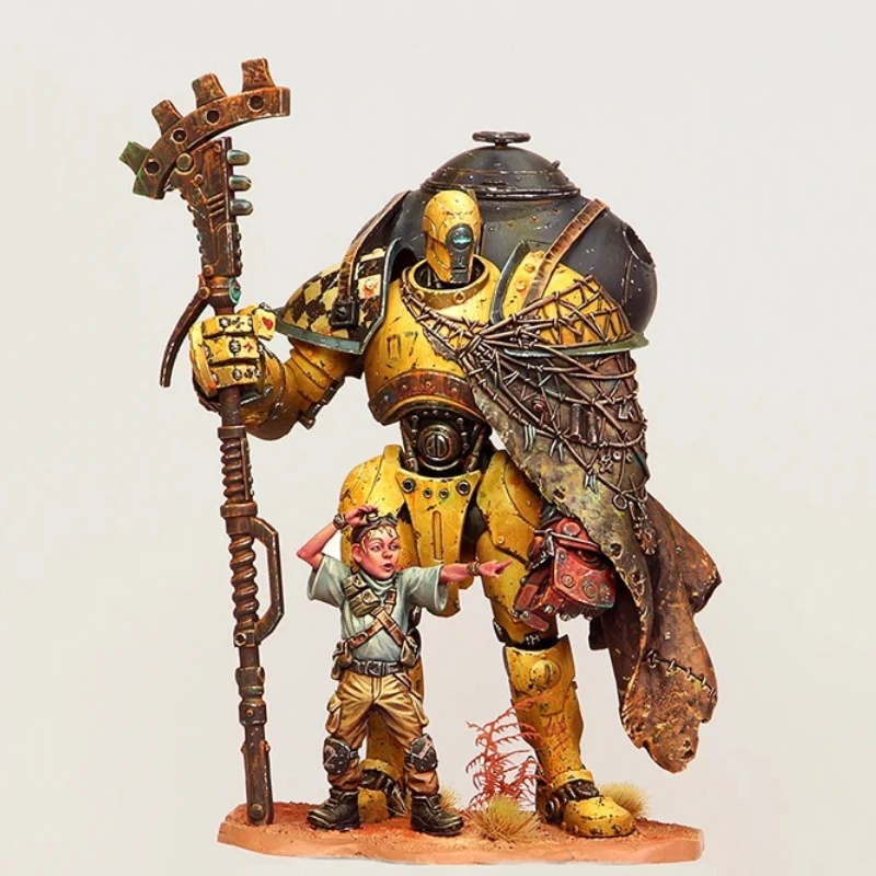 

1/24 Scale Resin Figure Model Kits Guardian Future Robot and Little Boy Fantasy Hobby Miniatures Unassambled and Unpainted S126