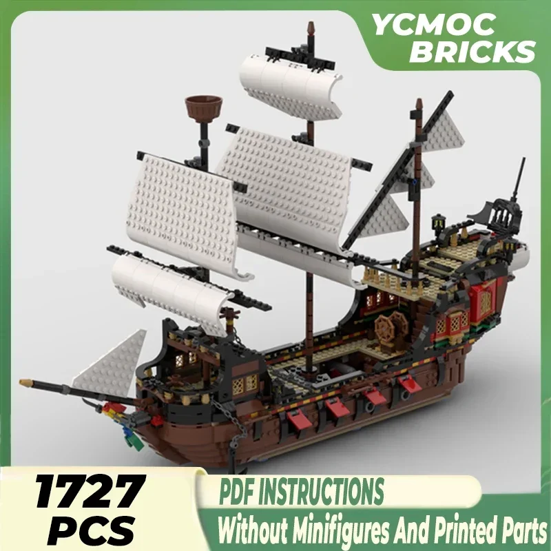 Moc Building Blocks Pirate Ship Model Avenging Mermaid Technical Bricks DIY Assembly Construction Toys For Child Holiday Gifts