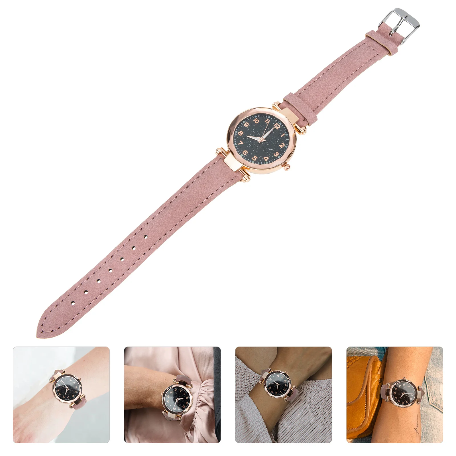 Orologio da polso al quarzo per donna Elegante orologio alla moda regolabile Abbigliamento quotidiano Regalo per banchetti per feste Accessorio femminile decorativo