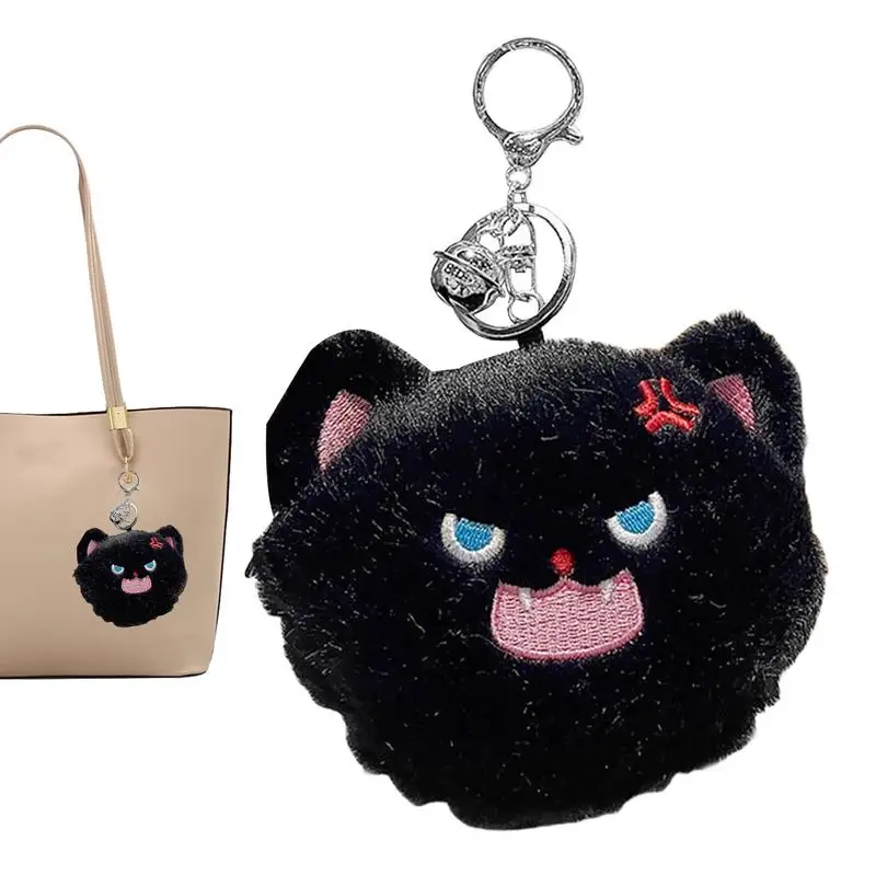 Portamonete animale peluche cartone animato animale portachiavi portafoglio borsa borsa portamonete portatile luminoso portachiavi zaino decorazione per