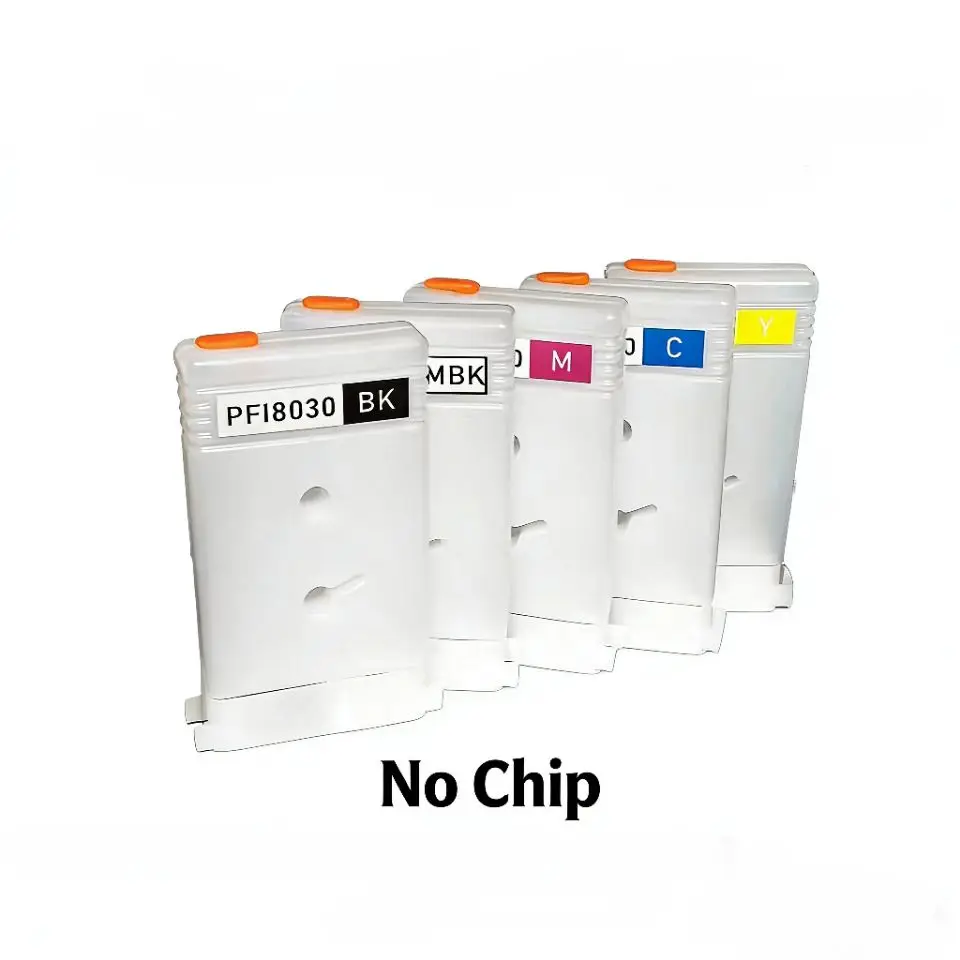 

5 цветов, 80 мл/шт., PFI-030, PFI030, PFI 030, пустой картридж для заправки чернил без чипа для Canon ImagePROGRAF TA-20, TA-30, TM-240, TM-340