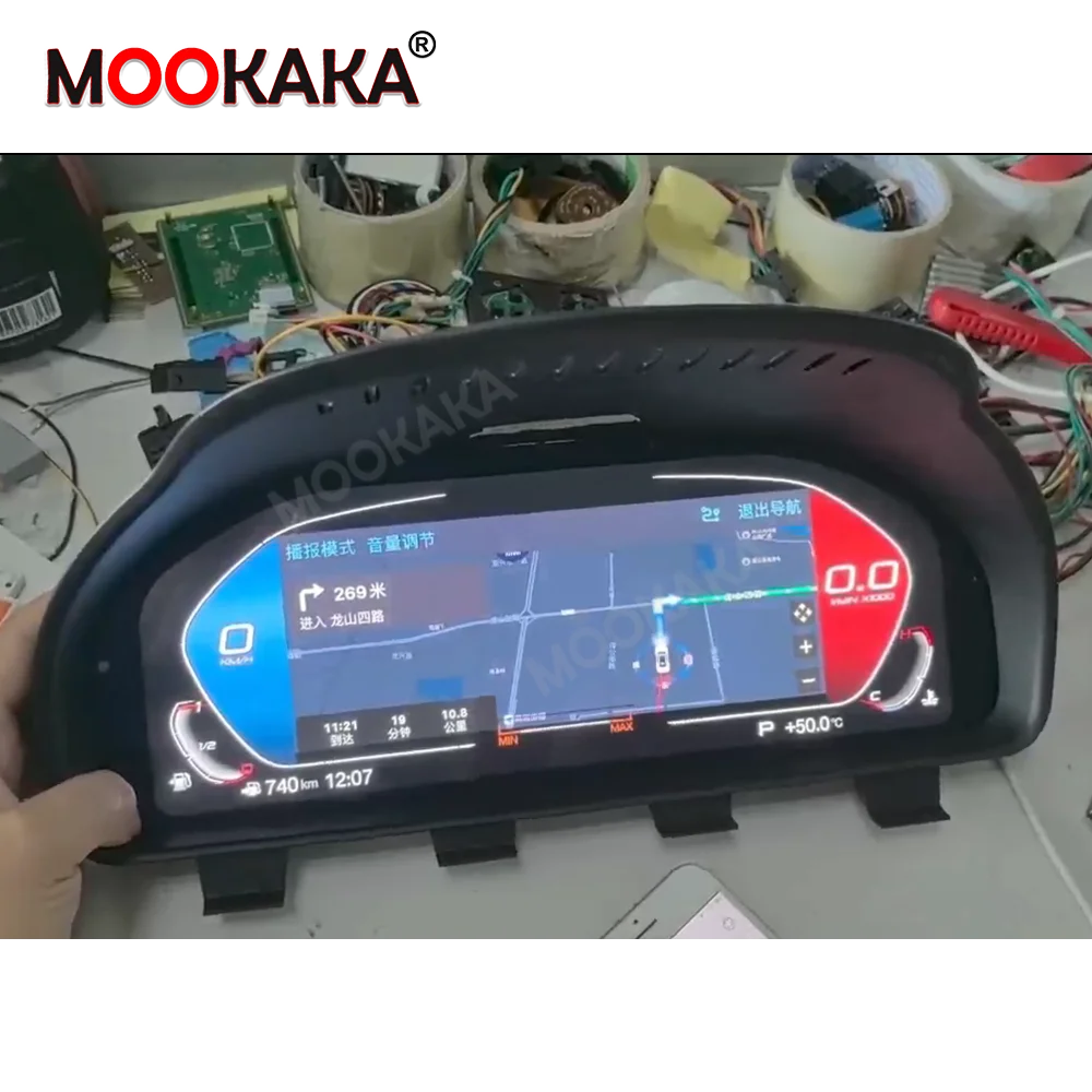 Car Digital Cluster For BMW 6 Series F06 F12 F13 2011-2017 Carplay Android Auto Odometer Dashboard LCD Speedometer Panel HUD