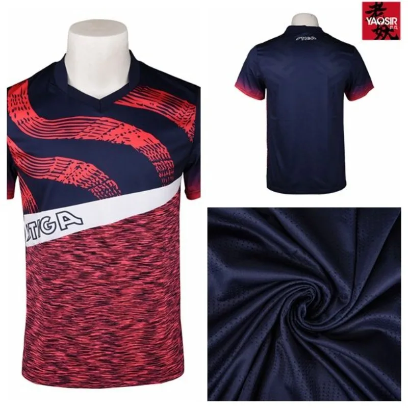 STIGA new table tennis uniform men's and women's short sleeved T-shirt sportswear quick drying breathable competition uniform