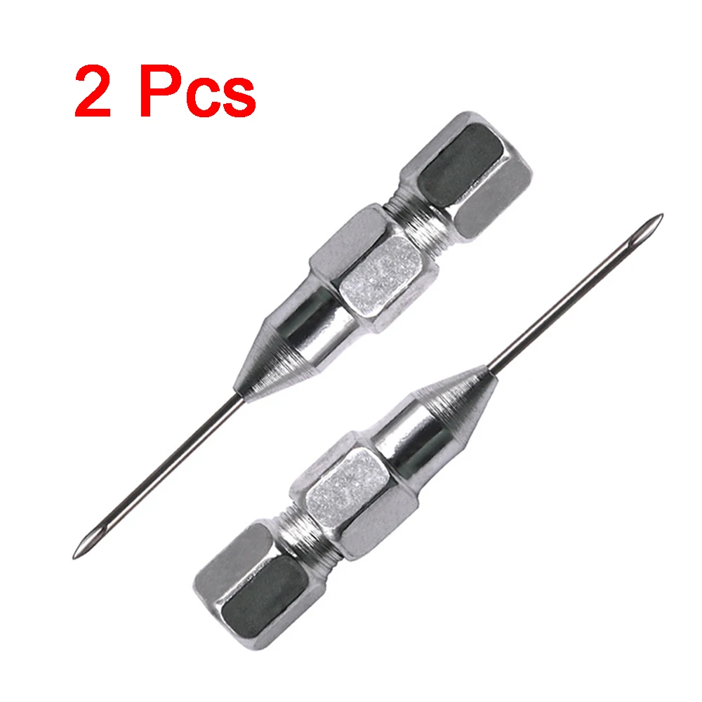 เครื่องมือจ่ายจาระบีจมูกเข็มอะแดปเตอร์หัวฉีดจาระบีปลายเข็มของอุปกรณ์ปั๊มน้ำมันรถยนต์กระบอกฉีดน้ำมันหล่อลื่นปลายอุปกรณ์ซ่อม