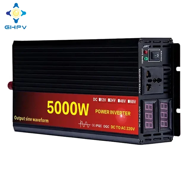 

5000 Watt 12v 24V 120v DC to AC 220V 230vac 5000w Pure Sine Wave Car Solar Inverter Power Invertor