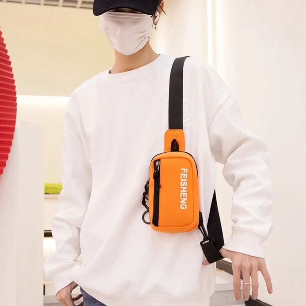 1 Pc Business Shoulder Crossbody Bag Large Capacity Sports Waist Bag Multifunctional Men's Chest Bag