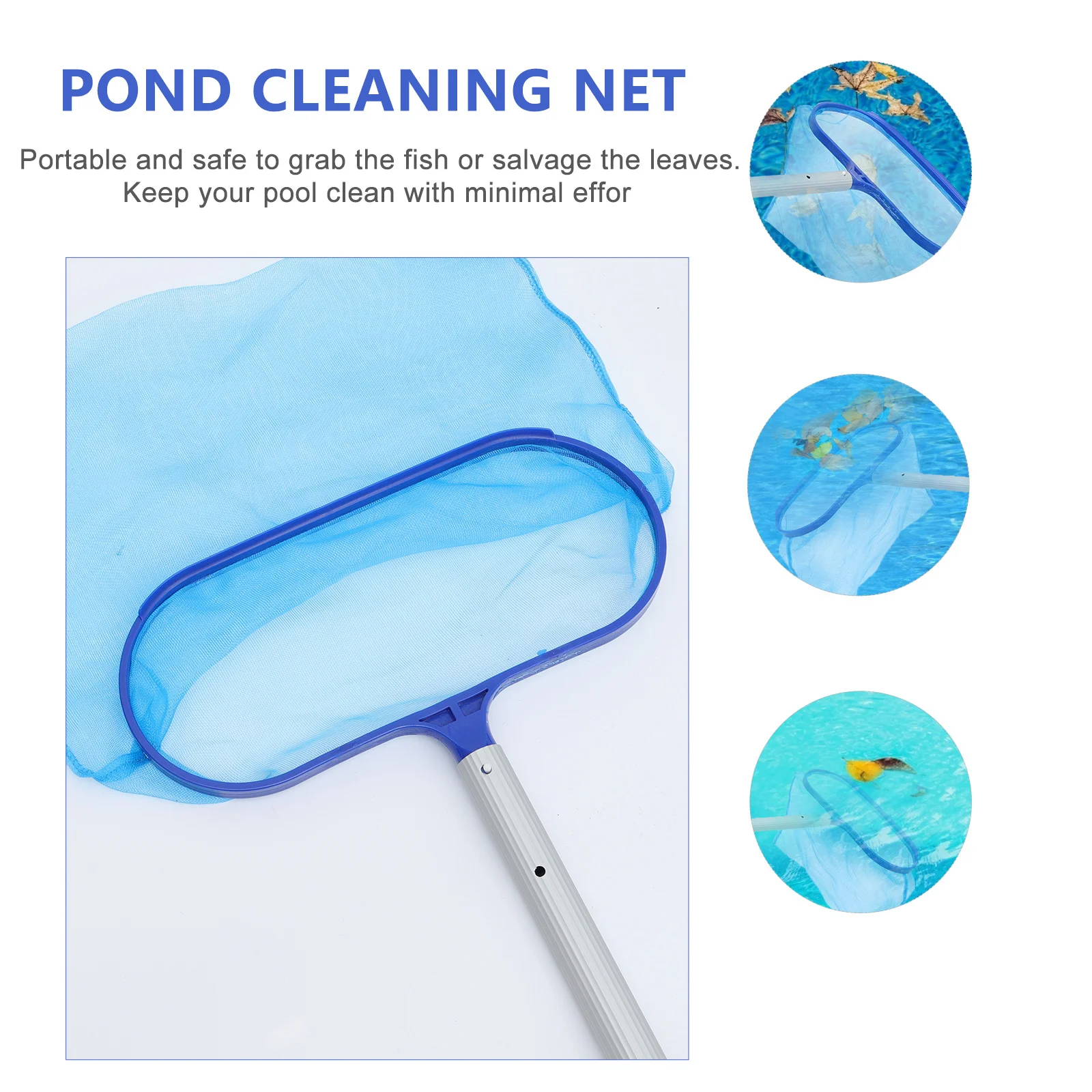 

1Set Swimming Pool Leaf Net Telescopic Scoop Telescopic Pond Fish Cleaner Pool Dirt Debris Cleaning Tool Pond Cleaning Net