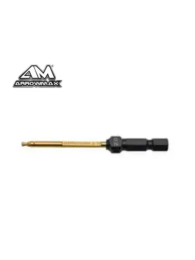 Original ARROWMAX AM-522120 Ball Driver Hex Wrench 2.0 X 80MM Power Tip Only V2 Rc Tool