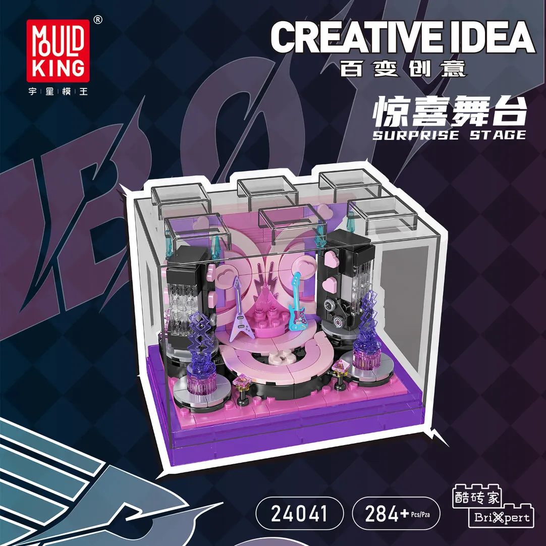 

Конструктор Mould King 284 детали: Уличная сцена с сюрпризом и демонстрационным боксом, игрушка-украшение, подарок для девочек на праздник 24041