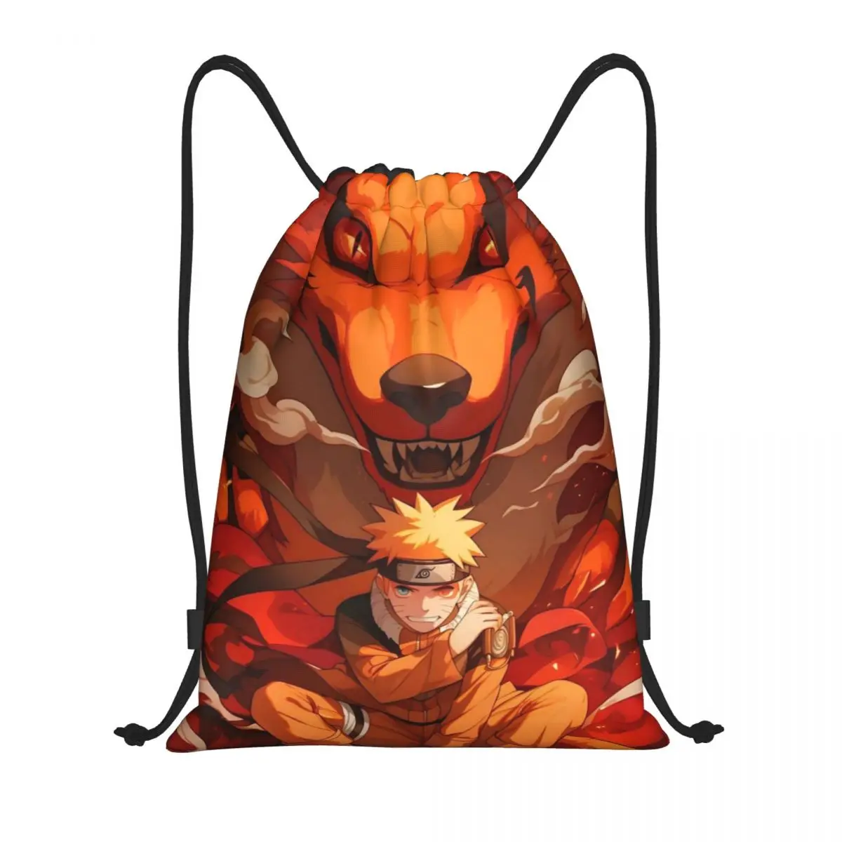 Benutzer definierte Muster Logo Kordel zug Tasche Naruto Reise rucksack Student Aufbewahrung tasche Schult asche ꦫ