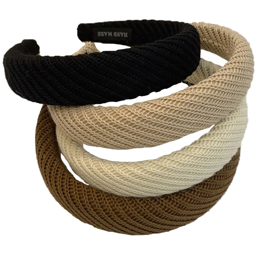 

Набор из 4 широких повязок для волос из овечьей шерсти для женщин, из благородной ткани, для свадьбы, вечеринки, тренировок, повседневного использования, аксессуары для волос