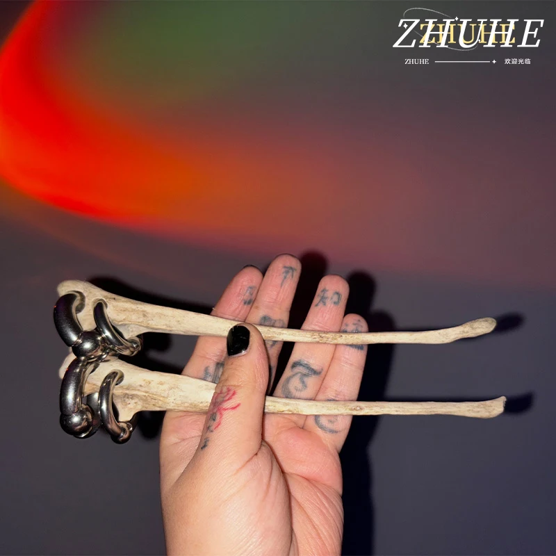 

ZHUHE Bone Sculpted Hairpins In Neo-Gothic Style Are Party Gifts For Women's Jewelry Accessories