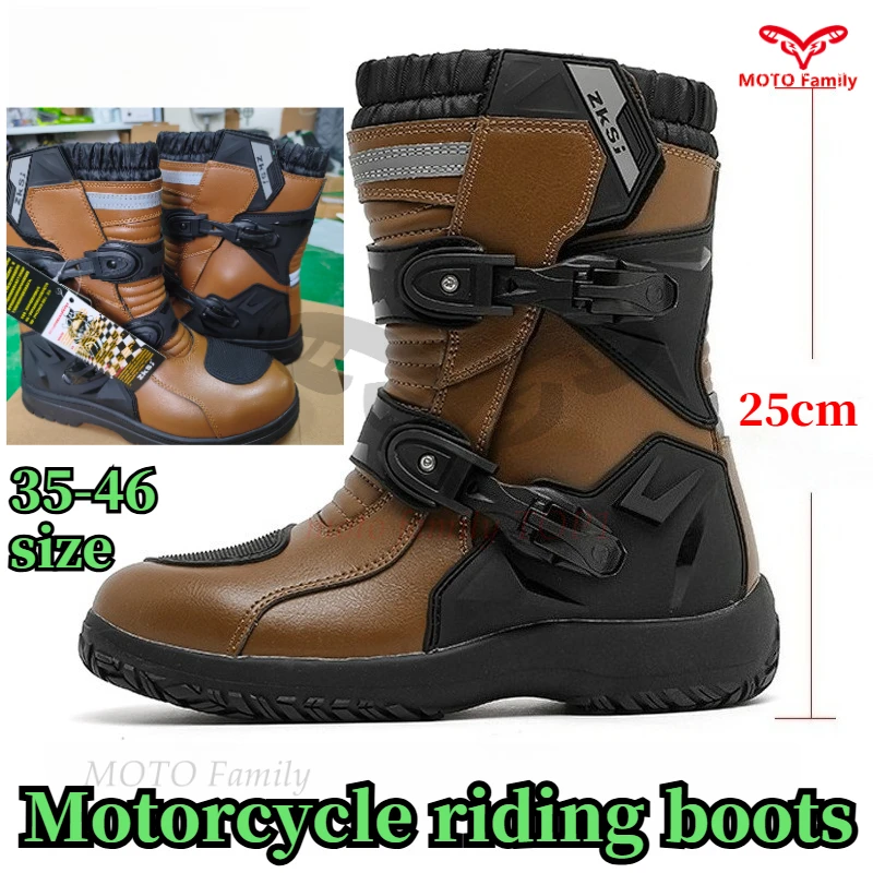 

Motorcycle riding shoes pull boots anti-drop breathable knight equipment road racing shoes parkour shoes 4 seasons zksj-0202