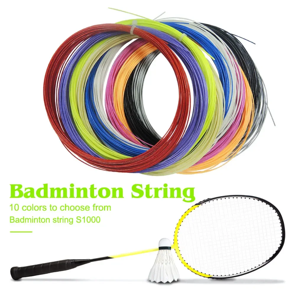 Cuerda de Bádminton de alta elasticidad, resistente al desgaste, línea de repuesto para raqueta de bádminton, 18 lbs-26lbs, 0,73 MM x 10M