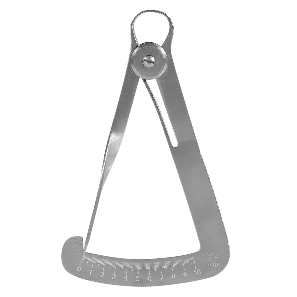 Calibrador de corona Dental Autoclavable, herramienta de medición de Metal y cera, instrumentos de laboratorio de dentista quirúrgico de acero inoxidable, 0-10mm