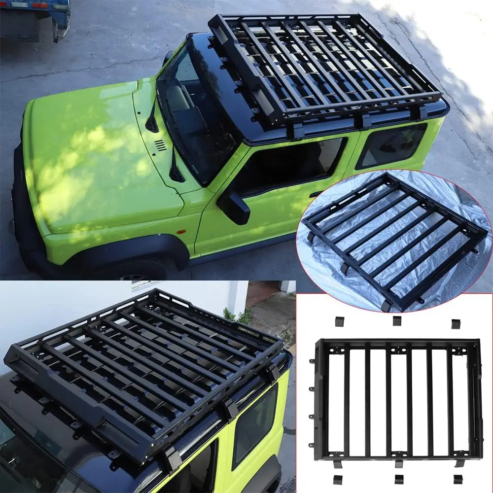 TELLIKA JB23 with light bar cargo box Roof Rack For Suzuki Jimny JB23W JB43 JB33 ACCESSORIES