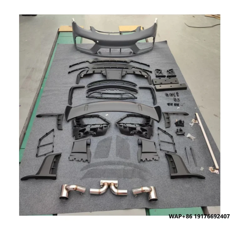 

Upgrade RS Front Bumper Body Kits for 2017+ 718 982 Cayman Boxster New Condition PP Material Rear Diffuser Facelift Spoiler