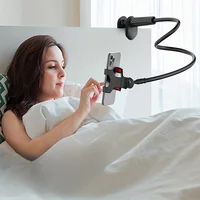 Lazy Man's Bedside Table Phone Holder with Flexible Long Arm, Swivel Headrest, and Handle, Adjustable Height 2