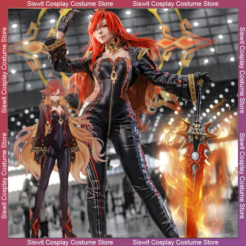 Game Genshin Impact Mavuika Cosplay Costume Pyro Archon Uniform Women Sunglasse Wig Fullset Performance Halloween Carnival Party