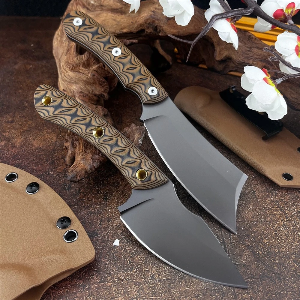 

Tactical Fixed-blade Knife 8Cr13MoV Steel Blade with G10 Handle Outdoor Fishing Hunting Camping Self-defense Tools with Sheath