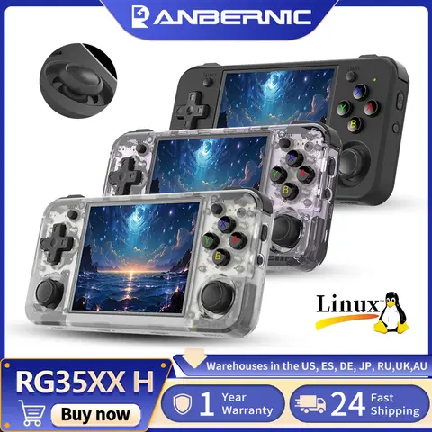 Anbernic RG35XX H Handheld Game Console 3.5'' IPS Screen H700 Linux 64-bit Retro Gaming Player WIFI Bluetooth HDMI Out Kids Gift