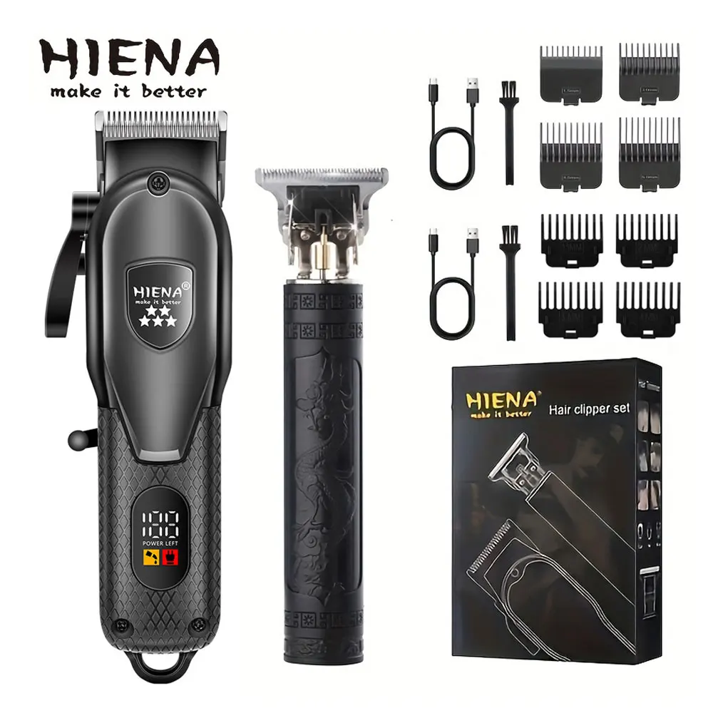 Машинка для стрижки волос Перезаряжаемые машинки для стрижки волос для мужчин Набор из 2 предметов с масляной головкой и электрическими триммерами Идеально подходит для домашнего использования