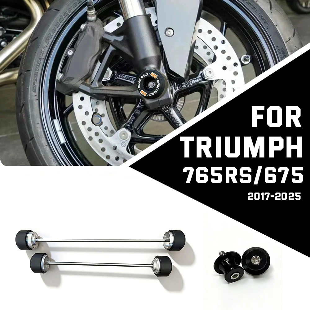 

For Triumph Street Triple 765R S RS /675 R RX 2007-2024 Street Triple 660 S 2020-2024 Rear Front Ale Fork Crash Slider Moto