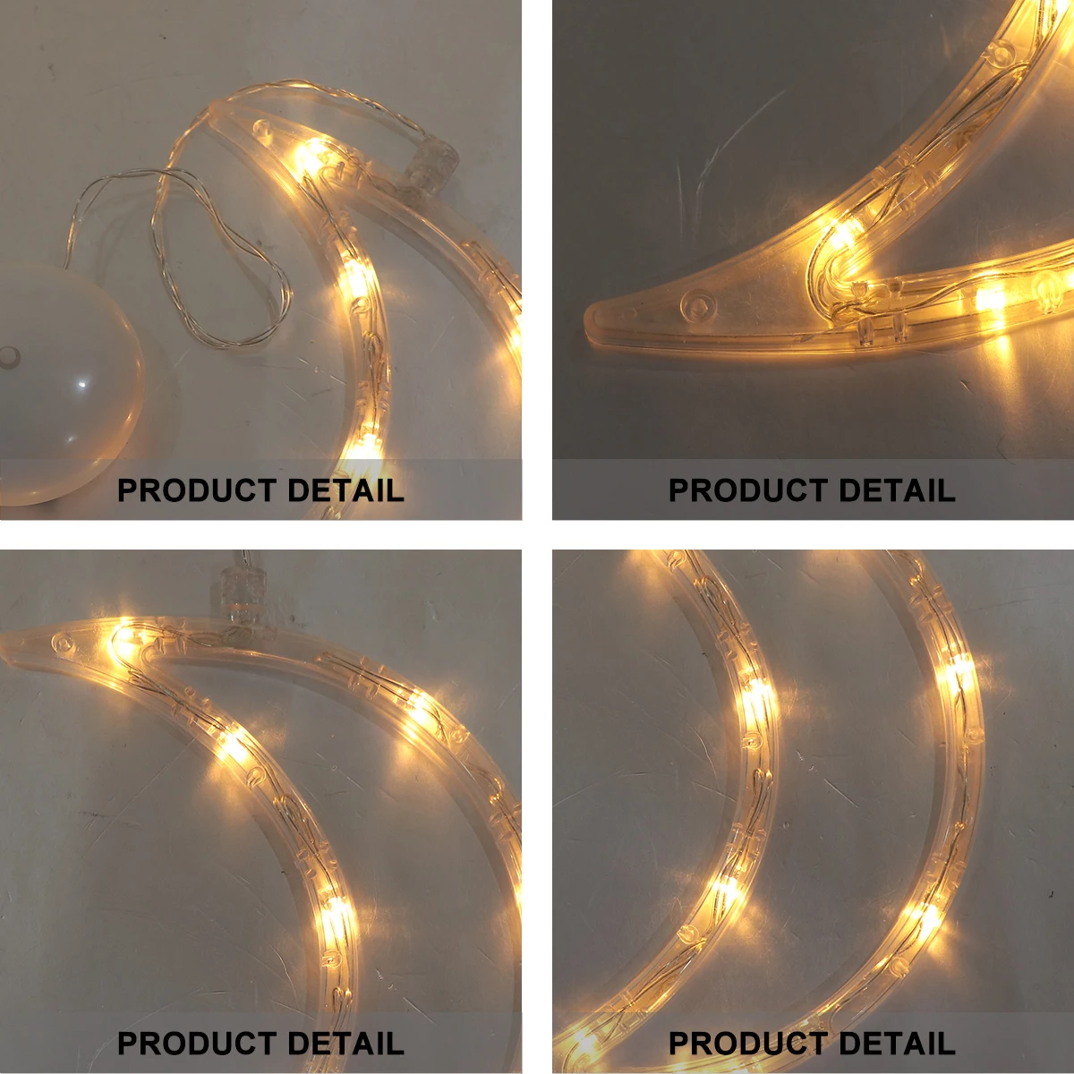 

Decorative Light Ornaments Christmas Suction Cup Lamp for Supplies Creative Moon Shape Decorations Lights