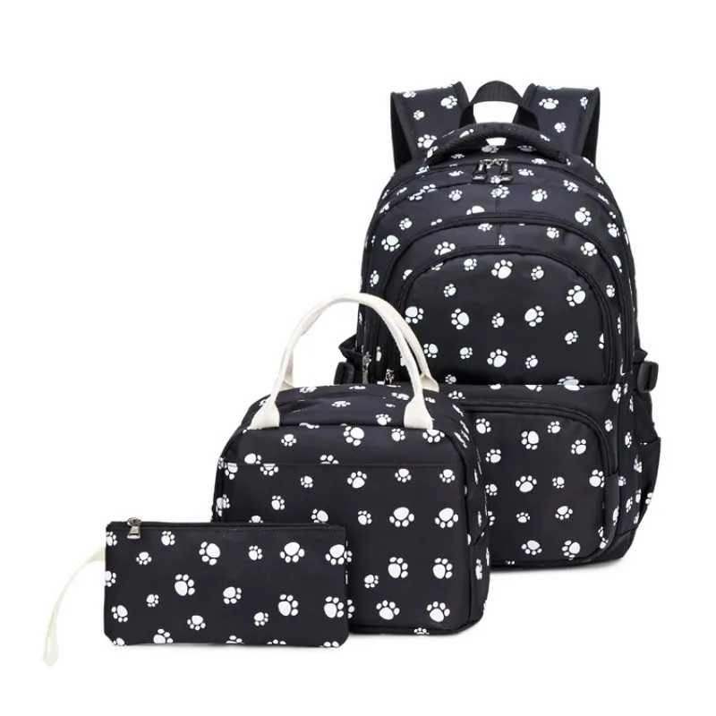 Mochilas Escolares Kawaii para Crianças, Mochila Impermeável de Nylon, Mochilas Infantis, Bolsas, Estojo para Lápis, Sacos de Almoço