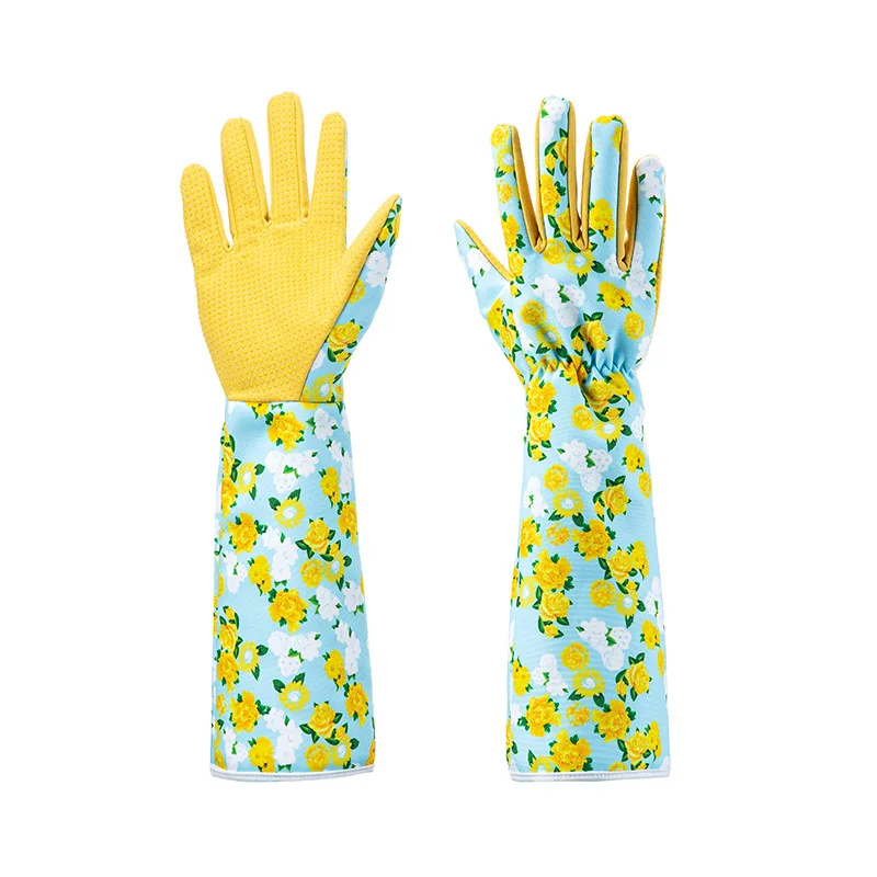 Garden Gloves Long Sleeved Wrist Protection Garden Flower Planting and Pruning Labor Durable Protection Gloves Garden Tools