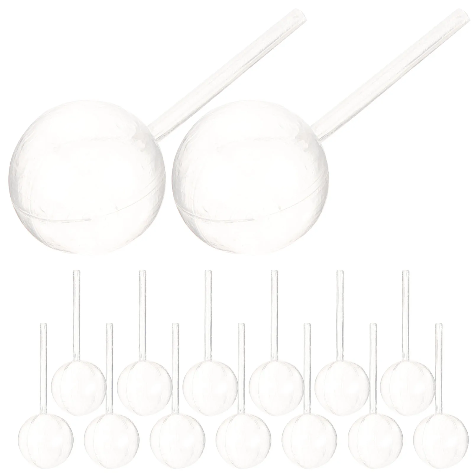 

50 Pcs Spherical Straw Plastic Pipettes Liquid Dropper Clear Ball Shaped Spoon Droppers