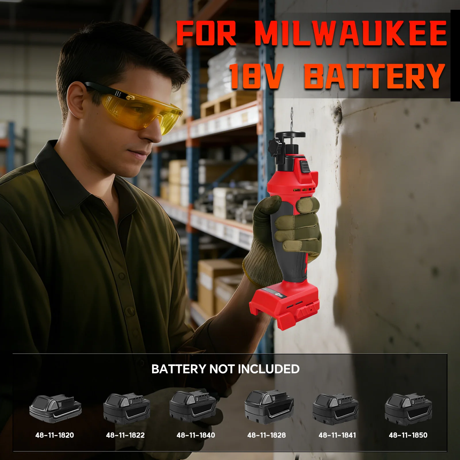 Brushless Electric Drywall Cut-Out Tool 3 Speed Cordless Rotary Saw Cutting Wood Drywall Sheetrock For Milwaukee 18V Battery Pin