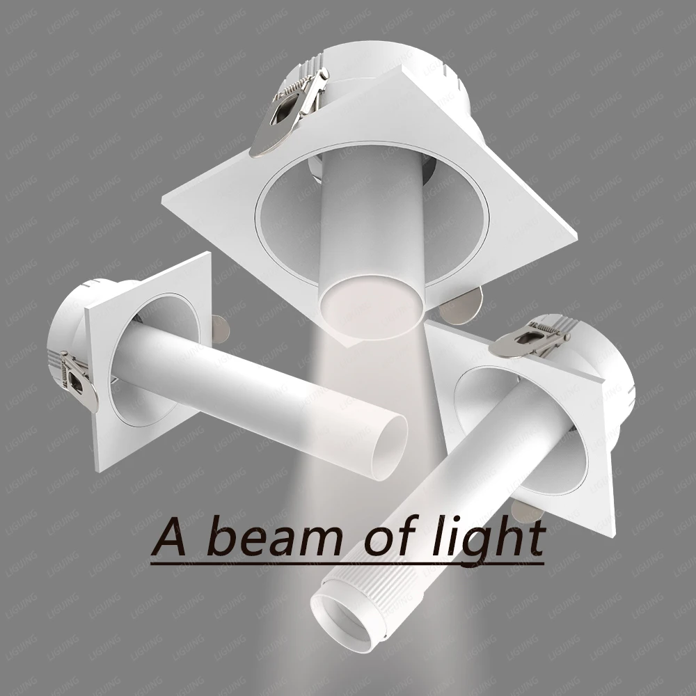 Recessed LED Spotlights Dimmable Ceiling Lights Adjustable Angle For A Beam Of Light Accent Lighting Wall-washing Spotlights