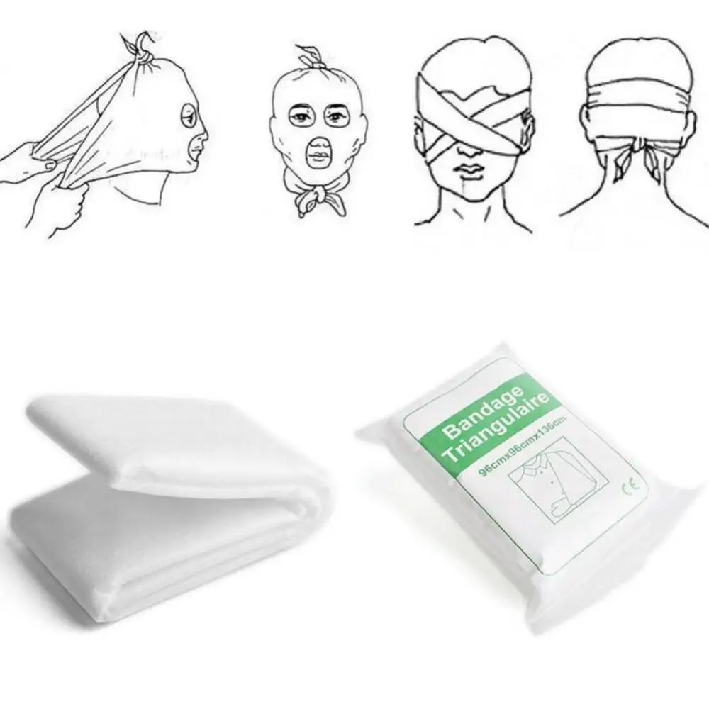 1pc Wound Dressing Medical-Nursing Emergency Care Bandage Emergency Wound Care First Aid Kit Splint Lashing Head BandageSurvival