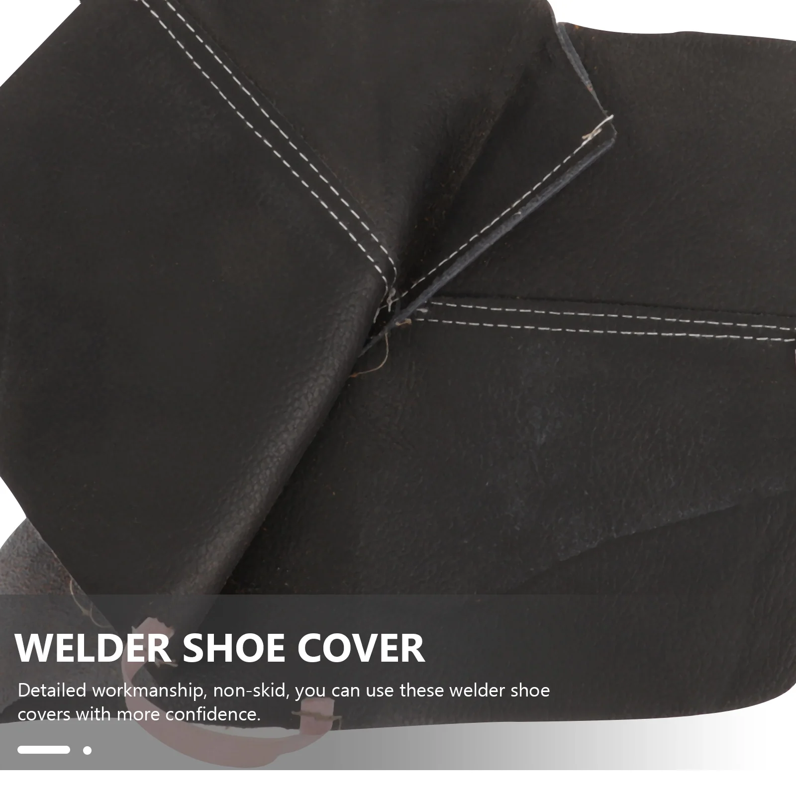 1 زوج لحام أغطية الحذاء جلد البقر عدم الانزلاق الحرارة العازلة شرارة مقاومة تنفس خفيفة الوزن لحام التمهيد حامي للرجال #6