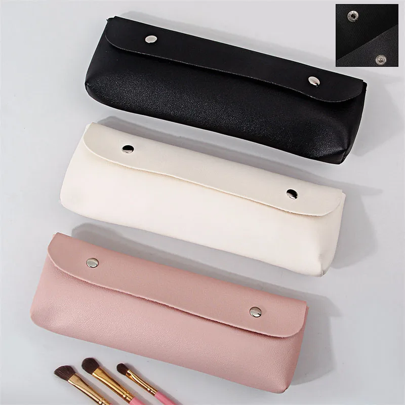 حقيبة فرش مكياج جلدية محمولة للسفر وأدوات التجميل وحقيبة تنظيم أدوات مكياج مقاومة للماء وحقيبة منتفخة إسفنجية للنساء والفتيات #1