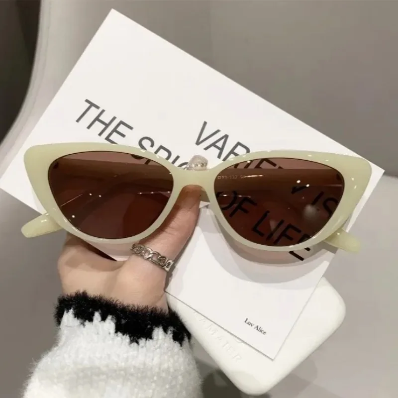 Vintage-Sonnenbrille, modisch, trendig, Reiten, Angeln, für Damen, Herren, Damen, luxuriös, Cat-Eye-Sonnenbrille, kleiner Rahmen