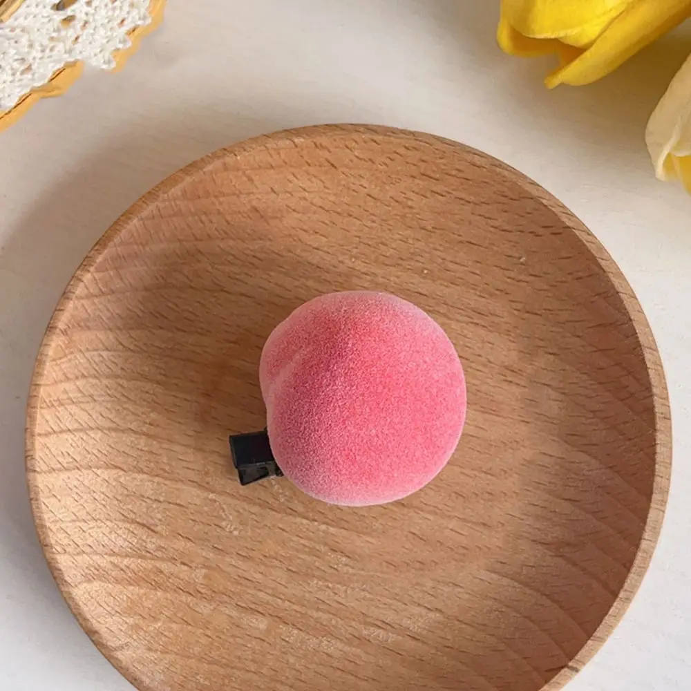 

Funny Cherry Simulation Fruit Hairpin Peach Lemon Cute Hair Clip Women Hair Accessories Side Clip Kids