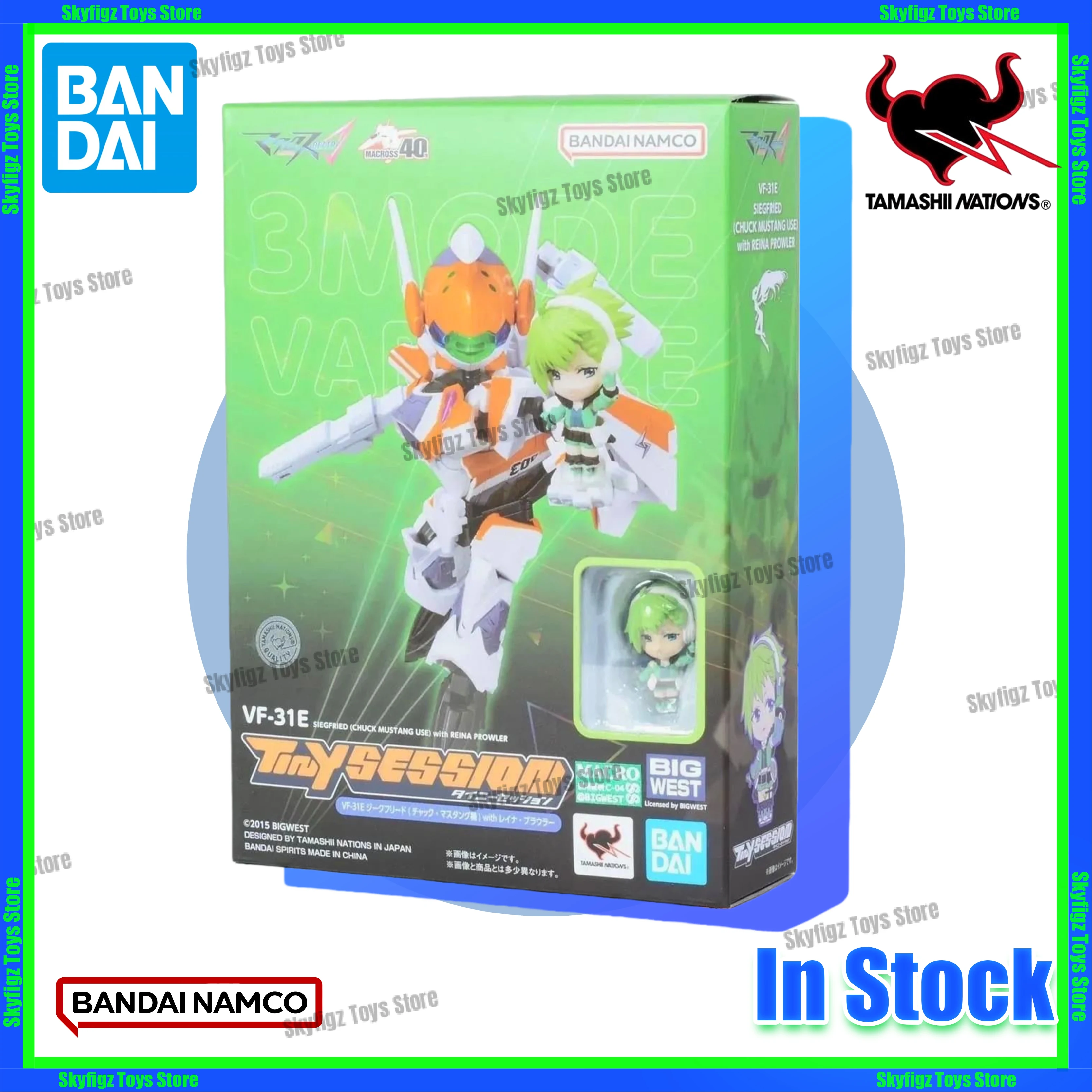 

В наличии Bandai TINY SESSION Macross VF-31E Reina Chuck Machine Reina Transformable Коллекция фигурок в подарок