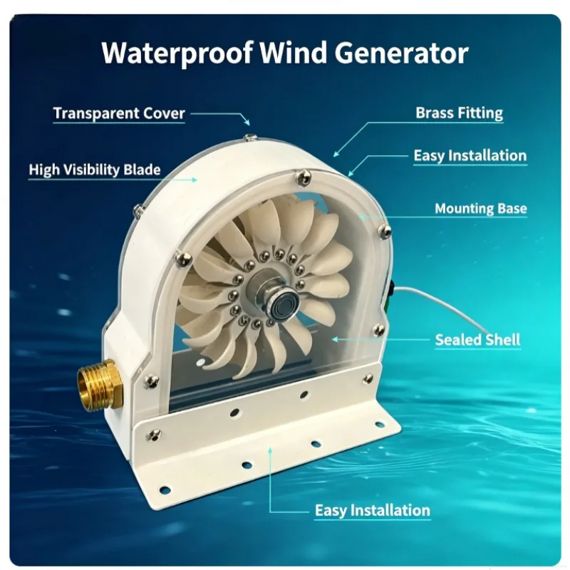 High Efficiency Disc Coreless Hydro Generator, Impulse Water Turbine for Off Grid Home Stream Renewable Hydropower Generation