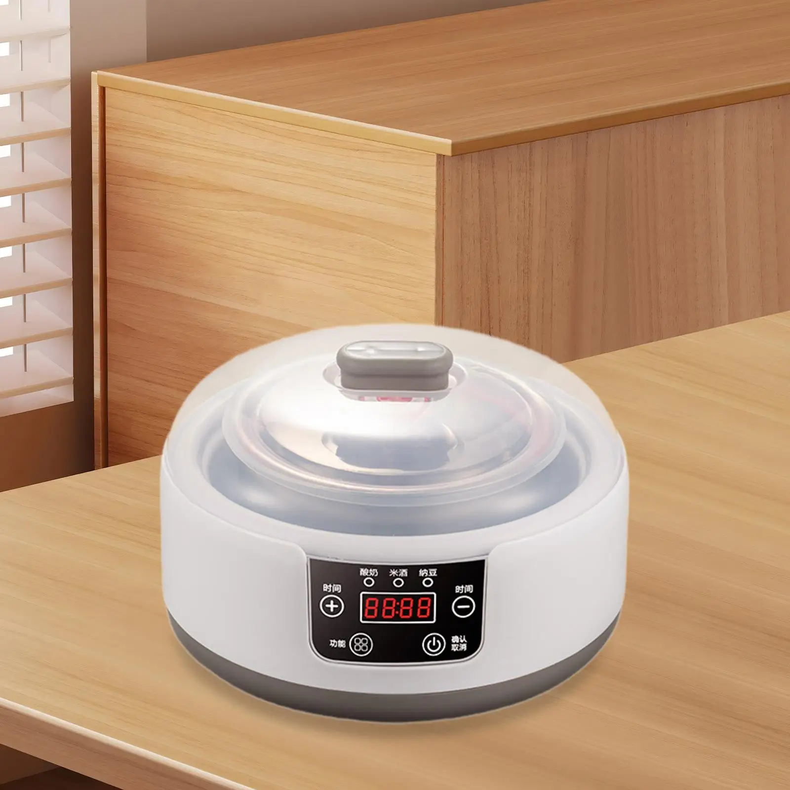 เครื่องทําโยเกิร์ตในครัวเรือนเสียงรบกวนต่ํา Natto Maker ภาชนะด้านในสแตนเลส