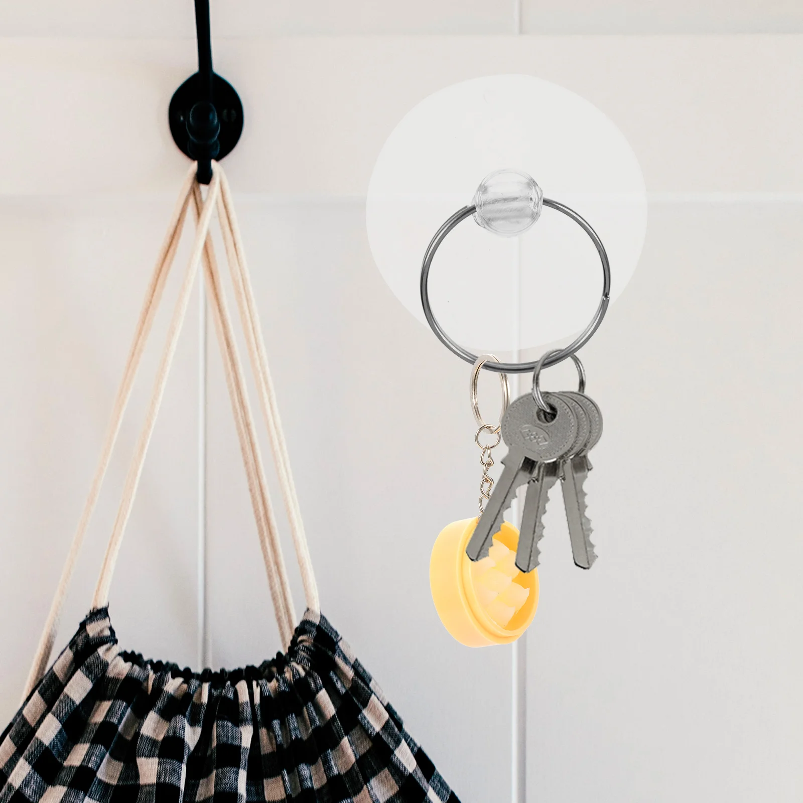 

80pcs Suction Cup Keychain Plastic Small Transparent for Glass Decorative Hooks Reusable Clear Soap Dish Sink
