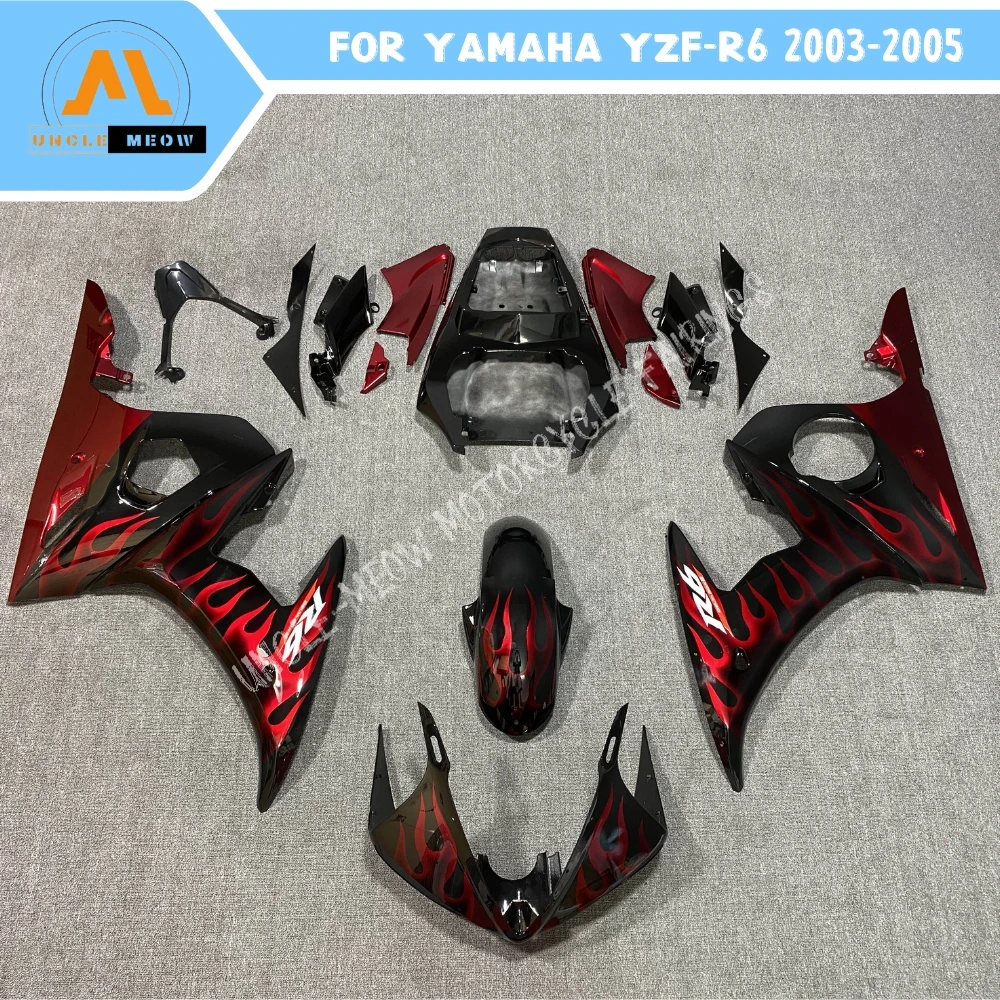 Customizable Motorcycle Fairing Kit High Quality ABS Plastics Fits YAMAHA YZFR6 YZF R6 2003 2004 2005 Bodywork Set