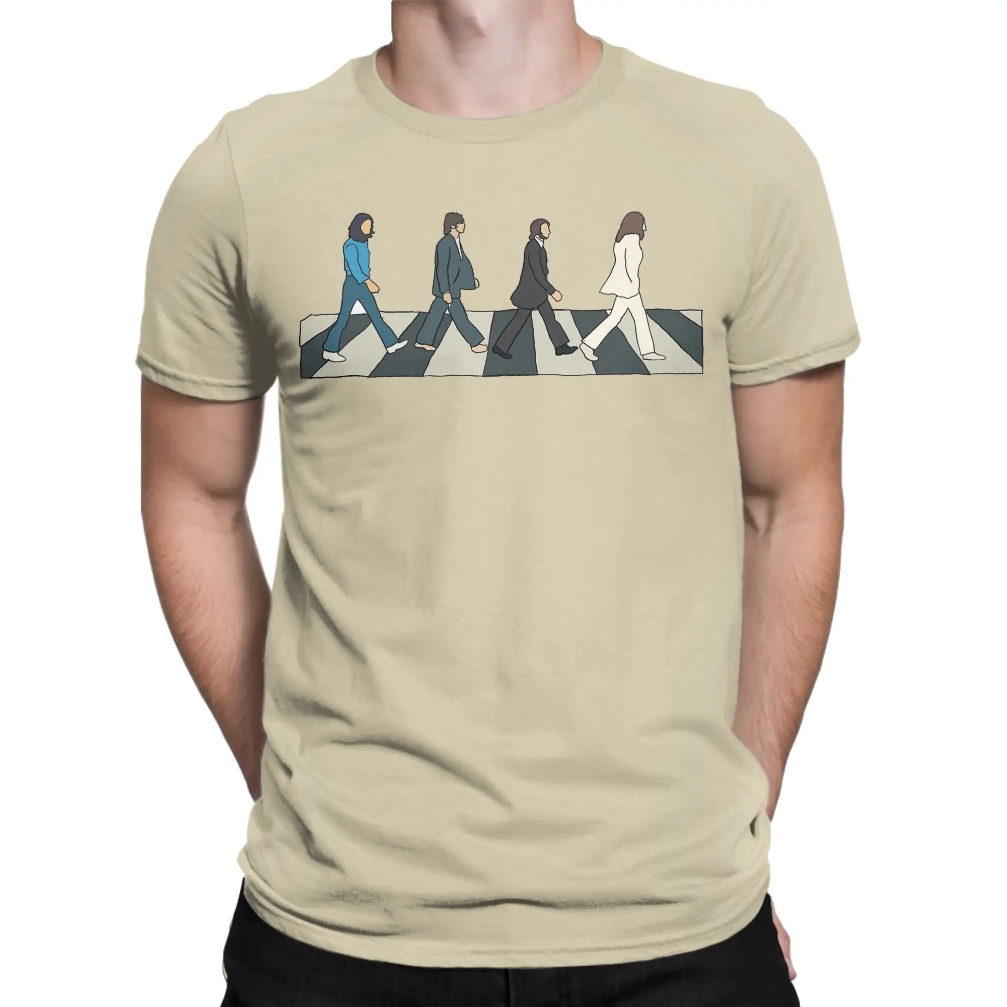 Men Beatled Abbey Road T Shirt  100% Cotton Clothes Novelty Short Sleeve Round Neck Tees Summer T-Shirt