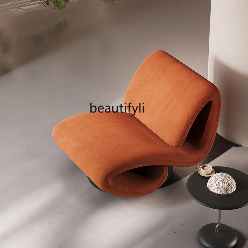 

F Italian style, creative light luxury living room balcony leisure, lounge area reception negotiation chair
