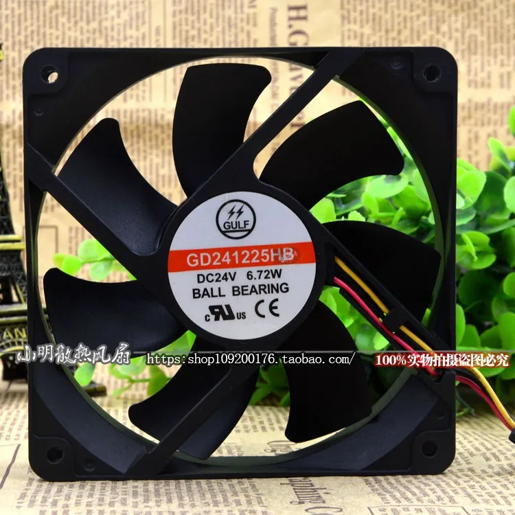 

NEW ORIGINAL GD241225HB 24V 6.72W 12025 120*120*25mm 12cm COOLING FAN