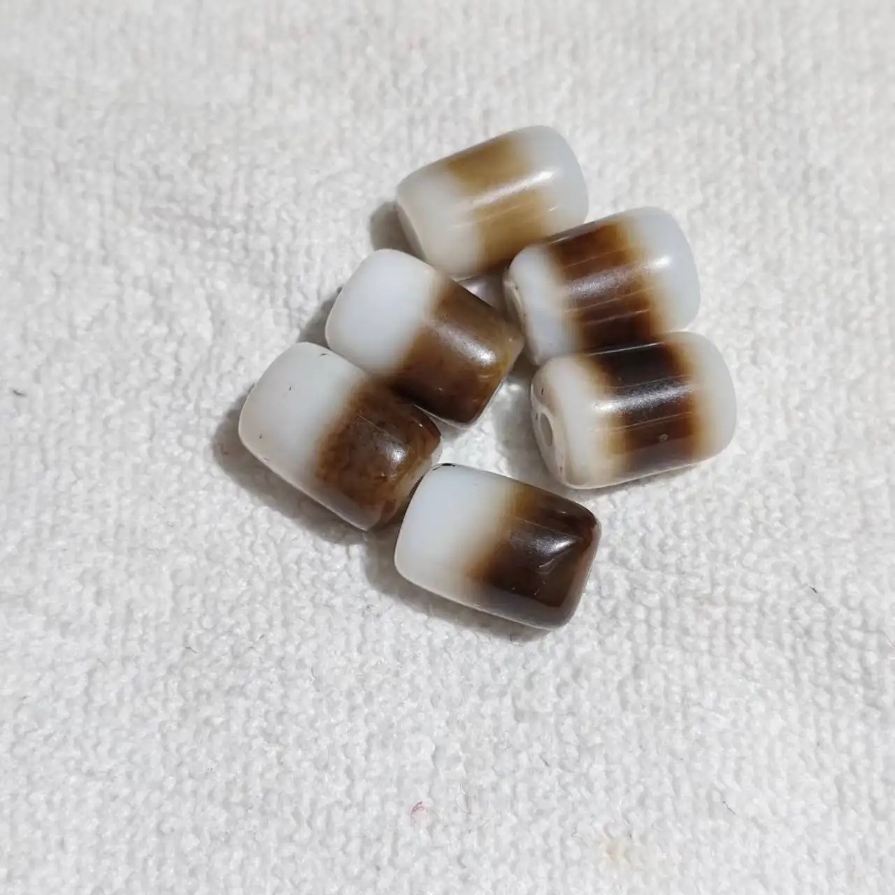 Tibetan Deep Coffee Color Permeating Half Tone First Line Pharmacist Agate Bead Necklace Pendant Diy Accessories